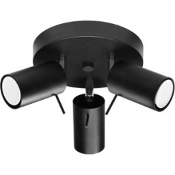 Sollux Lighting Lámpara de techo negro acero alt. 18 cm