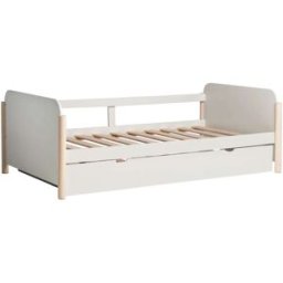 Klast Home Cama nido efecto madera blanco roto 203x70 cm