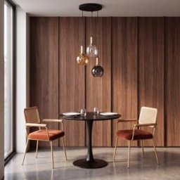 Maisons du Monde Lámpara de techo de cristal tintado de 3 luces Alt. 24 cm