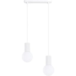 Sollux Lighting Lámpara colgantes blanco aluminio/vidrio alt. 120 cm