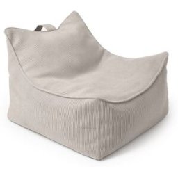 MeowBaby Puf sillón infantil en pana fina, gris