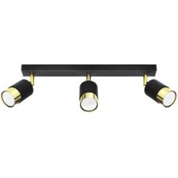 Sollux Lighting Lámpara de techo negro/dorado acero alt. 18 cm