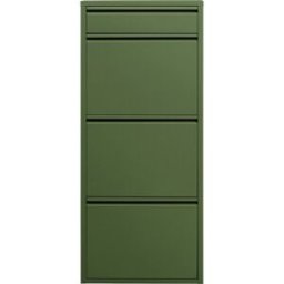 Kare Design Zapatero paolo 3 plus 1 oliva 3 puertas de acero verde