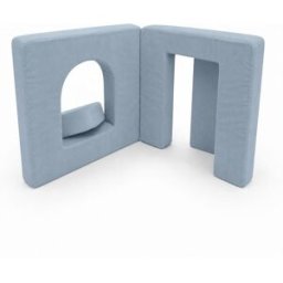 MeowBaby Módulo arco infantil 160 cm en pana fina, azul