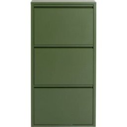 Kare Design Zapatero paolo 3 oliva 3 puertas de acero verde