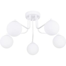 Sollux Lighting Lámpara de araña blanco acero/vidrio alt. 58 cm