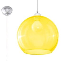 Sollux Lighting Lámpara de techo amarillo acero/vidrio alt. 120 cm