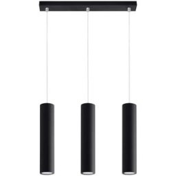 Sollux Lighting Lámpara de techo negro acero alt. 90 cm
