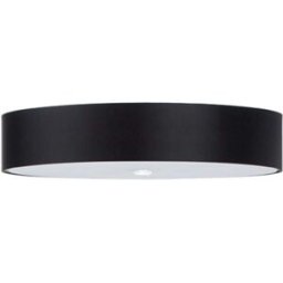 Sollux Lighting Lámpara de techo negro tela/vidrio/acero alt. 20 cm