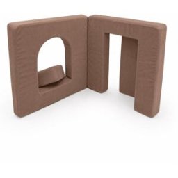 MeowBaby Módulo arco infantil 120 cm en pana fina, marrón