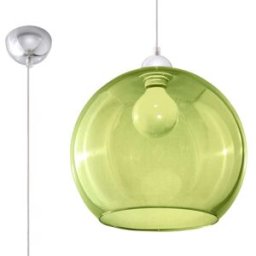 Sollux Lighting Lámpara de techo verde acero/vidrio alt. 120 cm