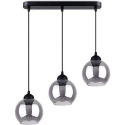Sollux Lighting Lámpara de techo negro acero alt. 117 cm