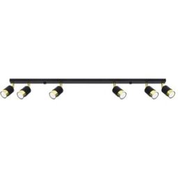Sollux Lighting Lámpara de techo negro/dorado acero alt. 18 cm