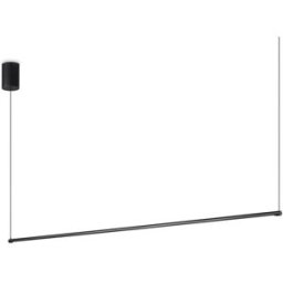 Ideal Lux Lámpara de suspensión negra L 1260 x H min 265 - max 1500 x D 15 mm
