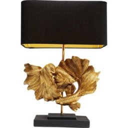 Kare Design Lámpara de mesa 53 cm de poliresina bicolor negro y oro