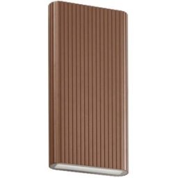Lucande Lámpara de pared exterior de aluminio marrón