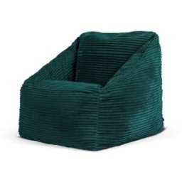 Icon Puf sillón infantil de pana verde azulado