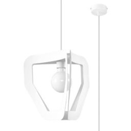 Sollux Lighting Lámpara de techo blanco acero alt. 130 cm