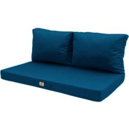 Deco Arts Cojines para sofá de jardín desenfundables 100x50cm azul petróleo