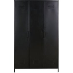 Maisons du Monde Armario infantil de metal negro con 3 puertas