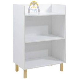 Mobili Rebecca Librería infantil en mdf pino blanco 86x55x30