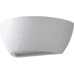 ORESTELUCHETTA Aplique de cerámica blanca cm. Largo 31,5 x fondo 16 x alto 11