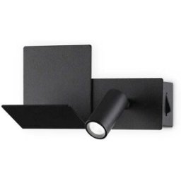 Ideal Lux Lámpara de pared negra L 190 x H 130 x D min 75 - max 105 mm