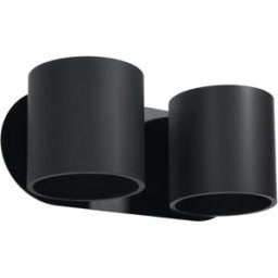 Sollux Lighting Lámpara de pared negro aluminio alt. 10 cm