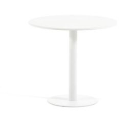 Fuori Mesa redonda de exterior en acero pintado Ø79,5 cm blanco