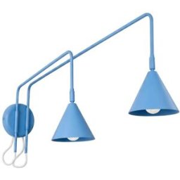Sollux Lighting Aplique de pared azul claro acero alt. 30 cm
