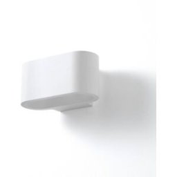 ORESTELUCHETTA Aplique de pared de yeso blanco mate 9x18x10 cm