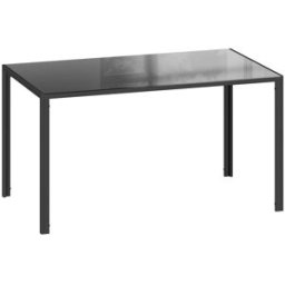 Homcom Mesa de comedor 140x80x75 cm negro