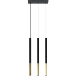 Sollux Lighting Lámpara de techo negro/dorado acero alt. 90 cm