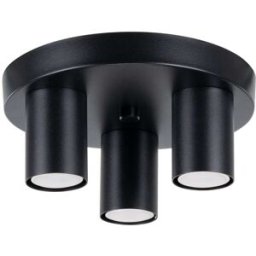 Sollux Lighting Lámpara de techo negro acero alt. 25 cm