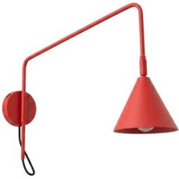 Sollux Lighting Aplique de pared rojo acero alt. 30 cm