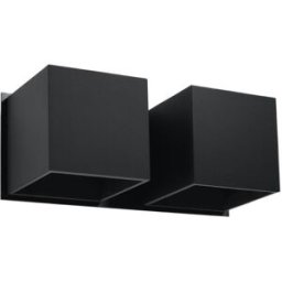 Sollux Lighting Lámpara de pared negro aluminio alt. 11 cm