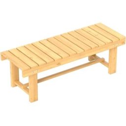 Outsunny Banco de jardín 110x38x35 cm madera natural