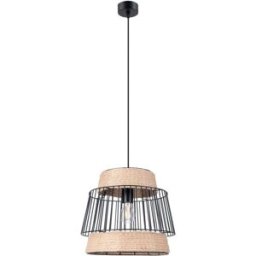 Sollux Lighting Lámpara de techo negro cable de acero alt. 137 cm