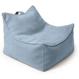 MeowBaby Puf sillón infantil en pana fina, azul