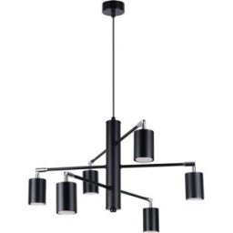 Sollux Lighting Lámpara de araña negro acero alt. 125 cm