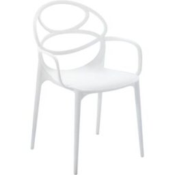 Fuori Conjunto de 4 sillas de resina para interior o exterior blancas