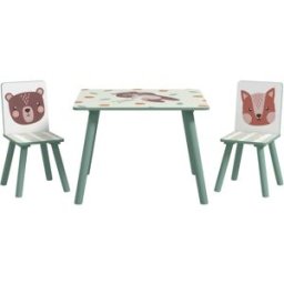 ZONEKIZ Mesa para niños 60x60x44 cm verde