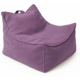 MeowBaby Puf sillón infantil en pana fina, lavanda
