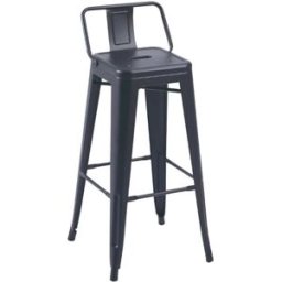 Home Heavenly Pack 4 taburetes altos metálicos color negro