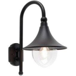 QAZQA Luz de pared exterior negra ip44 wifi a60