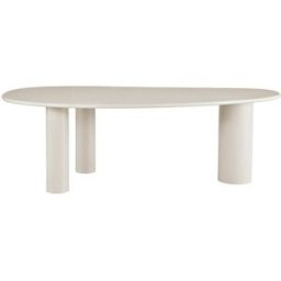 Unique Mesa de comedor efecto madera beige