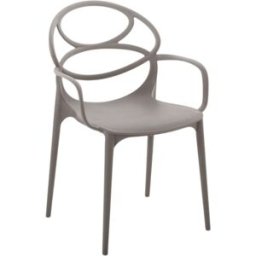 Fuori Conjunto de 4 sillas de resina para interior o exterior tórtola