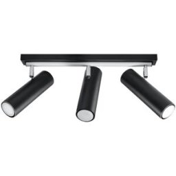 Sollux Lighting Lámpara de techo negro acero alt. 20 cm