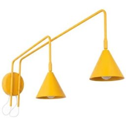 Sollux Lighting Aplique de pared amarillo acero alt. 30 cm