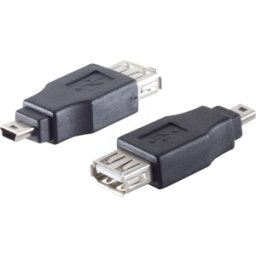 SHIVERPEAKS SHVP BS77051 - Adaptador USB 2,0, enchufe tipo A > Mini USB B 5p, negro